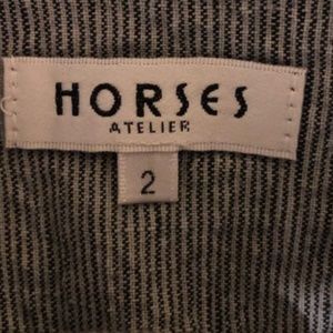 Horses Atelier fitted overalls, thin stripe